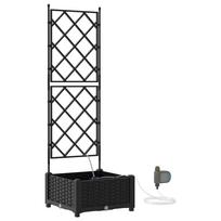 vidaXL Sodo vazonas Juoda 40 x 40 x 126 cm PP