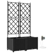 vidaXL Sodo vazonas 2 vnt. Juoda 80 x 40 x 142 cm PP