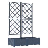 vidaXL Sodo vazonas 2 vnt. Pilka 80 x 40 x 125,5 cm PP