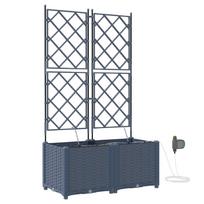vidaXL Sodo vazonas 2 vnt. Pilka 80 x 40 x 142 cm PP