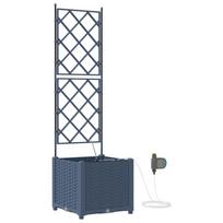 vidaXL Sodo vazonas Pilka 40 x 40 x 142 cm PP