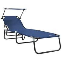vidaXL Sulankstomas gultas Mėlyna 190 x 57 x 81 cm Oksfordas