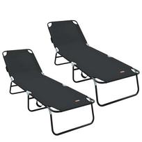 vidaXL Sulankstomas gultas 2 vnt. Poliesteris Juoda