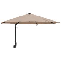 vidaXL Sodo skėtis 248 x 248 x 148 cm Poliesteris ir plienas Tortora