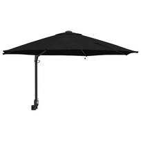 vidaXL Sodo skėtis 248 x 248 x 148 cm Poliesteris ir plienas Juoda