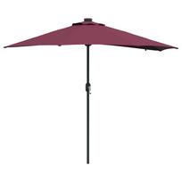 vidaXL Sodo skėtis Bordo raudona 294 x 150 x 223 cm