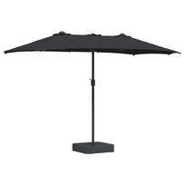 vidaXL Sodo skėtis 385 x 209 x 244 cm Poliesteris ir plienas Juoda