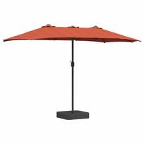 vidaXL Sodo skėtis 385 x 209 x 244 cm Poliesteris ir plienas Terakotos