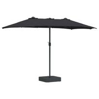 vidaXL Sodo skėtis Juoda 385 x 209 x 244 cm Poliesteris