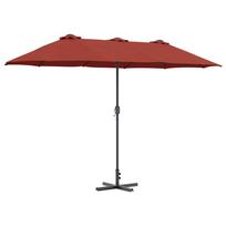 vidaXL Sodo skėtis 370 x 197 x 239 cm Poliesteris ir aliuminis