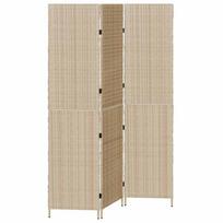vidaXL Kambario pertvara Smėlio 147 x 180 cm poliratanas
