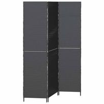 vidaXL Kambario pertvara Juoda 146 x 180 cm poliratanas