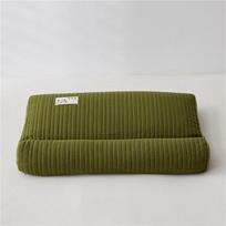 New Stone Washed Reverse Traction Pillow Neck Buckwheat Hull Leather Pillow 50x32cm armijos žalia spalva