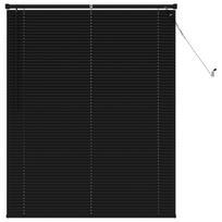 vidaXL Venecijos žaliuzės Juodas 150 x 110 cm 25 mm PVC