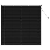 vidaXL Venecijos žaliuzės Juodas 150 x 130 cm 25 mm PVC