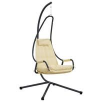 vidaXL Kabantis kiaušinis Plienas 94 x 107 x 196,5 cm Smėlio