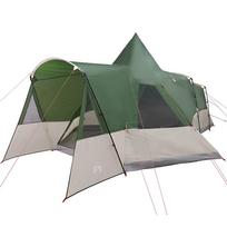 vidaXL Teepee Palapinė 8 Asmenims 8 asmeniui Žalia