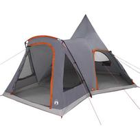 vidaXL Teepee palapinė 5 žmonėms 5 asmeniui Pilka ir oranžinė