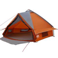 vidaXL Teepee palapinė 8 asmenims 8 asmeniui Pilka ir oranžinė