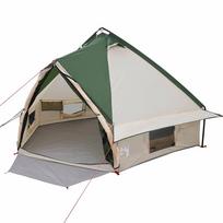 vidaXL Teepee palapinė 4 asmenims 4 asmeniui Žalia ir Pilka