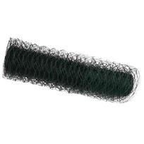 vidaXL Heksagoninė tvora 0,6 x 25 m PVC Žalia