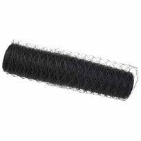 vidaXL Heksagoninė tvora 0,4 x 10 m PVC Pilka