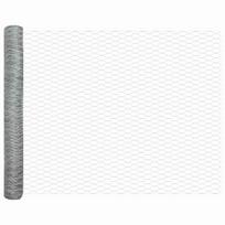vidaXL Heksagoninė tvora 1,4 x 50 m Galvanizuotas plienas Sidabrinė