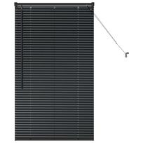 vidaXL Venecijos žaliuzės Juoda 130 x 75 cm 25 mm Aliuminis