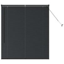 vidaXL Venecijos žaliuzės Juoda 130 x 115 cm 25 mm Aliuminis
