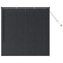vidaXL Venecijos žaliuzės Juoda 130 x 135 cm 25 mm Aliuminis