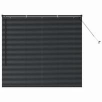 vidaXL Venecijos žaliuzės Juoda 130 x 145 cm 25 mm Aliuminis