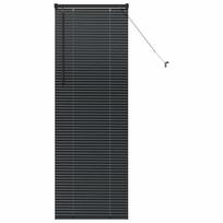 vidaXL Venecijos žaliuzės Juoda 175 x 55 cm 25 mm Aliuminis