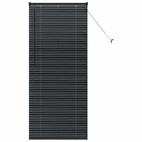 vidaXL Venecijos žaliuzės Juoda 175 x 75 cm 25 mm Aliuminis
