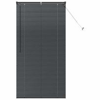 vidaXL Venecijos žaliuzės Juoda 175 x 95 cm 25 mm Aliuminis