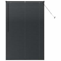 vidaXL Venecijos žaliuzės Juoda 175 x 115 cm 25 mm Aliuminis