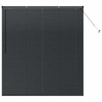 vidaXL Venecijos žaliuzės Juoda 175 x 155 cm 25 mm Aliuminis