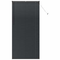 vidaXL Venecijos žaliuzės Juoda 220 x 105 cm 25 mm Aliuminis