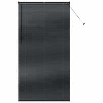 vidaXL Venecijos žaliuzės Juoda 220 x 115 cm 25 mm Aliuminis