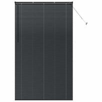 vidaXL Venecijos žaliuzės Juoda 220 x 125 cm 25 mm Aliuminis