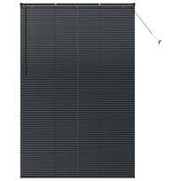 vidaXL Venecijos žaliuzės Juoda 220 x 145 cm 25 mm Aliuminis