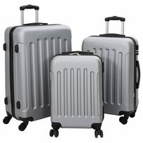 vidaXL Lagaminas 3 vnt. Sidabrinė 50 x 31 x 78 cm ABS plastikas