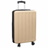 vidaXL Lagaminas su užraktu šampano 43 x 27 x 66 cm ABS plastikas