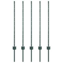 vidaXL Įmontuotas tvoros stulpas 5 vnt. Žalia 140 cm