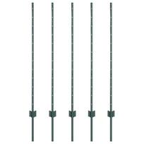 vidaXL Įmontuotas tvoros stulpas 5 vnt. Žalia 160 cm