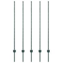 vidaXL Įmontuotas tvoros stulpas 5 vnt. Žalia 180 cm