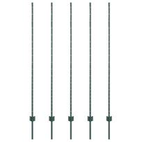 vidaXL Įmontuotas tvoros stulpas 5 vnt. Žalia 200 cm