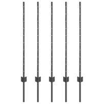 vidaXL Įmontuotas tvoros stulpas 5 vnt. Pilka 140 cm