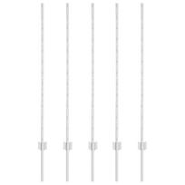 vidaXL Įmontuotas tvoros stulpas 5 vnt. Sidabrinė 160 cm
