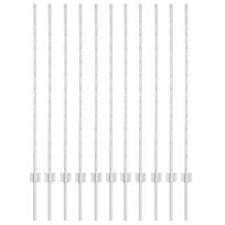 vidaXL Įmontuotas tvoros stulpas 11 vnt. Sidabrinė 160 cm