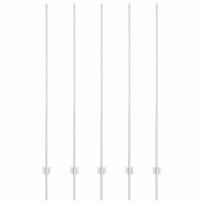 vidaXL Įmontuotas tvoros stulpas 5 vnt. Sidabrinė 200 cm